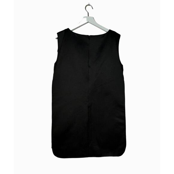 COS Black Satin Feel Sleeveless Shift Dress | Minimalist Chic Size M (40) - Picture 6 of 9